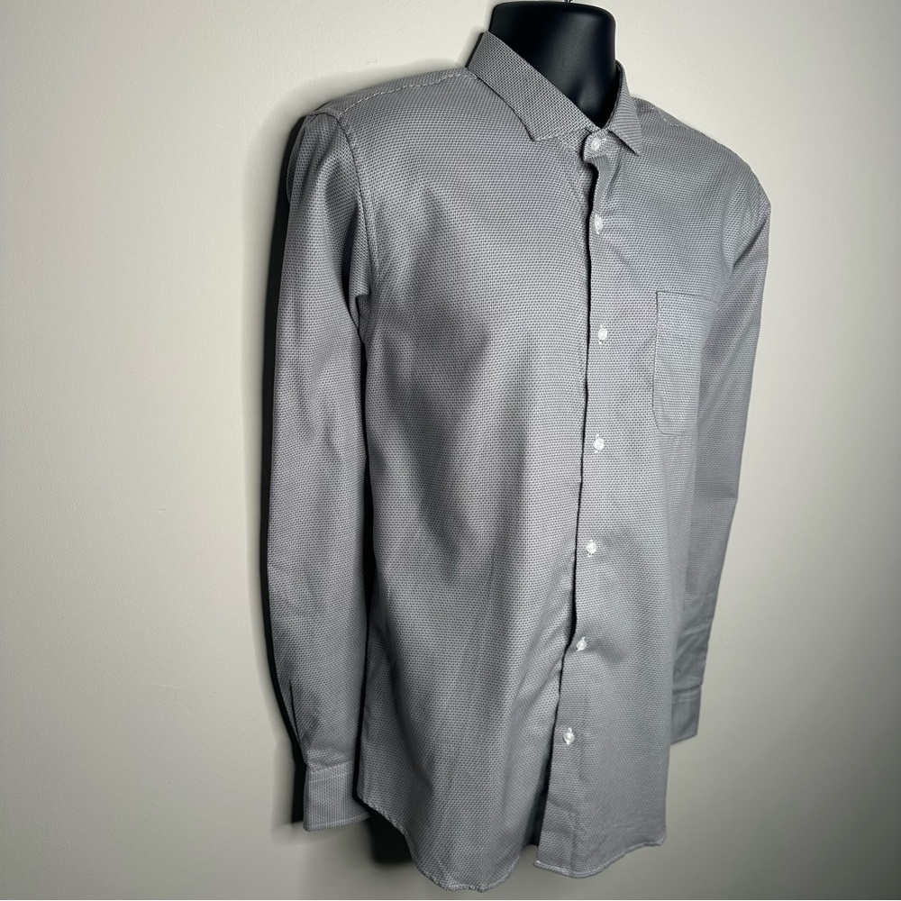 NWOT Peter England Slim Fit Dress Shirt - Grey